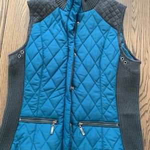Blue and grey Montana Co Clothing vest NWT